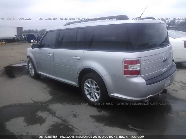 2FMGK5B84FBA10168 - 2015 FORD FLEX SE SILVER photo 3