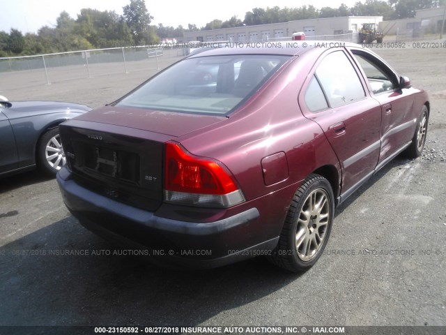YV1RS59V842402219 - 2004 VOLVO S60 2.5T RED photo 4