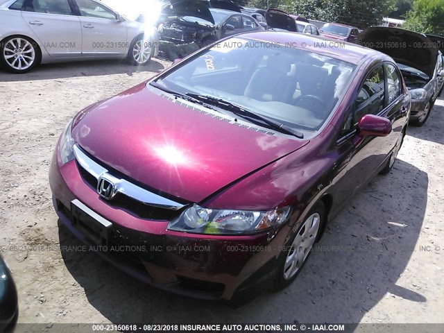 19XFA1F54BE025803 - 2011 HONDA CIVIC LX 红色 照片 2