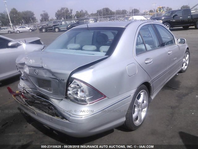 WDBRF40J35A675850 - 2005 MERCEDES-BENZ C 230K SPORT SEDAN GRAY photo 4