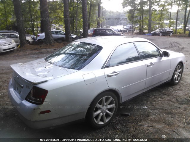 JNKAY41E33M004313 - 2003 INFINITI M45 SILVER photo 4