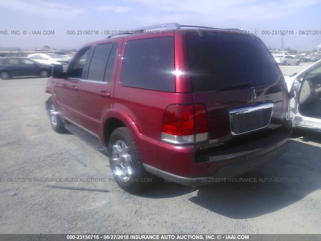 5LMEU68H65ZJ29220 - 2005 LINCOLN AVIATOR 红色 照片 3