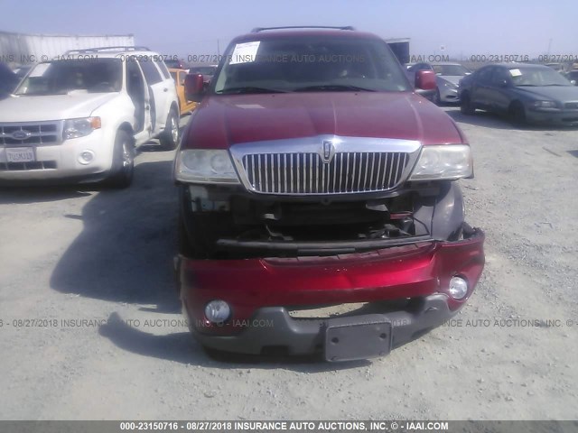 5LMEU68H65ZJ29220 - 2005 LINCOLN AVIATOR 红色 照片 6