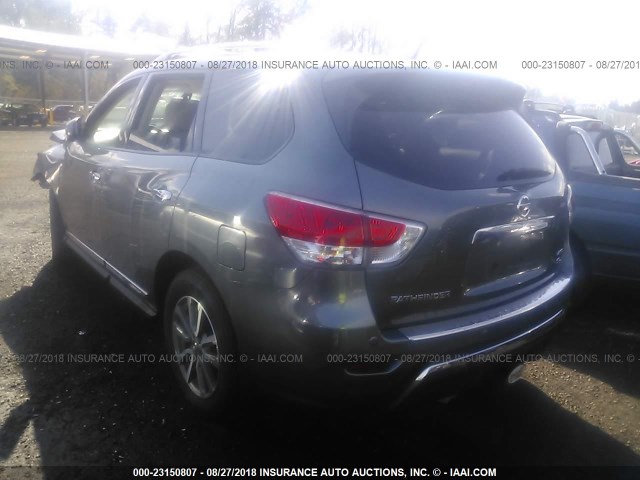 5N1AR2MM1GC646767 - 2016 NISSAN PATHFINDER S/SV/SL/PLATINUM GRAY photo 3