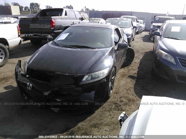 JHMZF1D60BS012956 - 2011 HONDA CR-Z EX BLACK photo 2