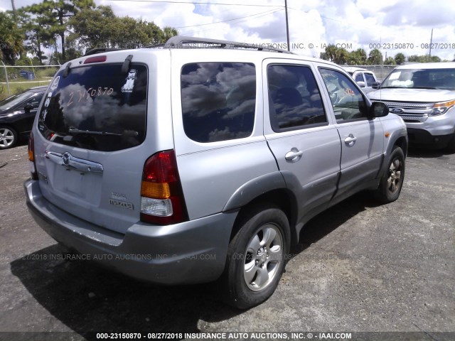 4F2YU09142KM12660 - 2002 MAZDA TRIBUTE LX/ES SILVER photo 4