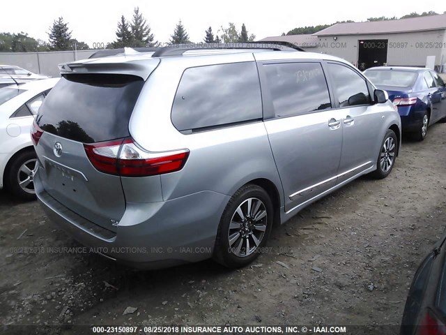 5TDDZ3DC1JS195263 - 2018 TOYOTA SIENNA XLE/XLE PREMIUM/LIMITED/L GRAY photo 4