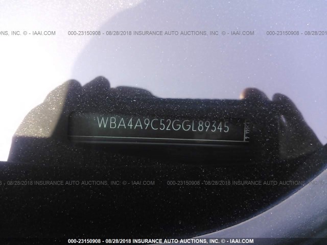 WBA4A9C52GGL89345 - 2016 BMW 428 I/GRAN COUPE/SULEV BLUE photo 9