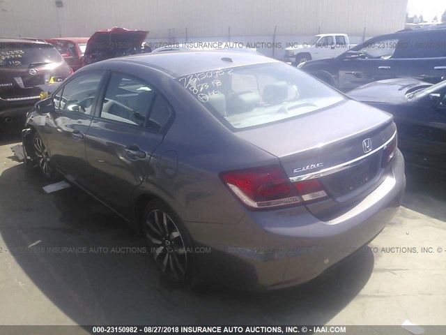 19XFB2F91FE205123 - 2015 HONDA CIVIC EXL 黑色 照片 3