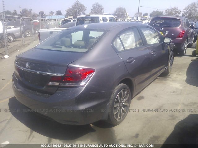 19XFB2F91FE205123 - 2015 HONDA CIVIC EXL 黑色 照片 4