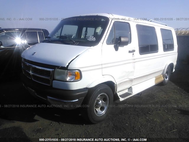 2B6HB21Y6TK177396 - 1996 DODGE RAM VAN B2500 WHITE photo 2