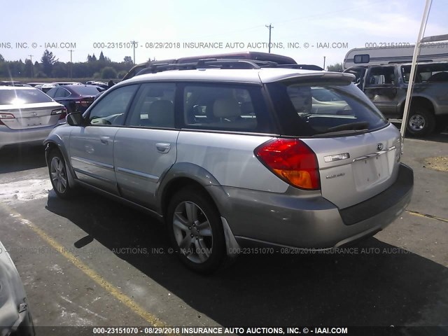 4S4BP86CX54370131 - 2005 SUBARU LEGACY OUTBACK H6 R LL BEAN SILVER photo 3