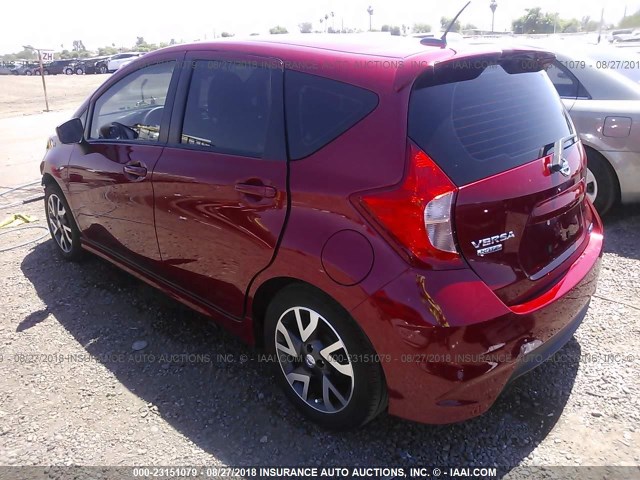 3N1CE2CP8FL399662 - 2015 NISSAN VERSA NOTE S/S PLUS/SV/SL/SR RED photo 3