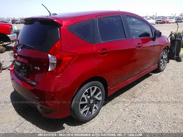 3N1CE2CP8FL399662 - 2015 NISSAN VERSA NOTE S/S PLUS/SV/SL/SR RED photo 4