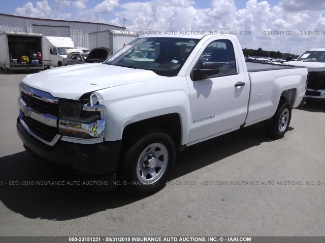 1GCNCNEH3HZ354837 - 2017 CHEVROLET SILVERADO C1500/C1500  LS WHITE photo 2