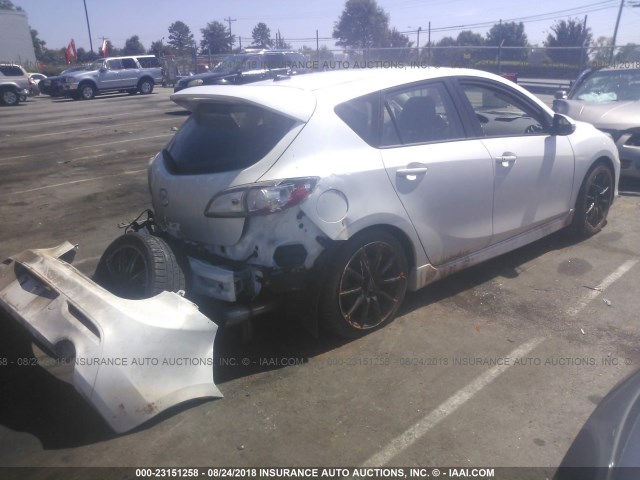 JM1BL1L39C1574221 - 2012 MAZDA SPEED 3 WHITE photo 4