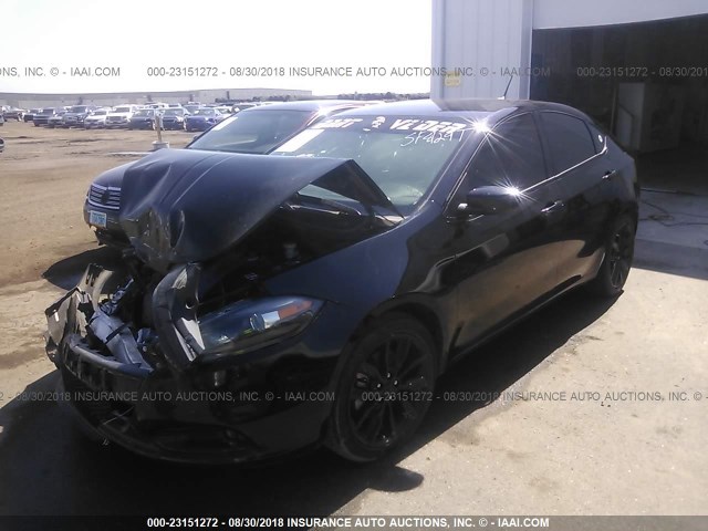 1C3CDFFA2GD818373 - 2016 DODGE DART SXT SPORT BLACK photo 2