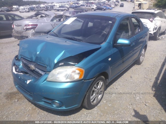 KL1TD56678B211276 - 2008 CHEVROLET AVEO LS BLUE photo 2