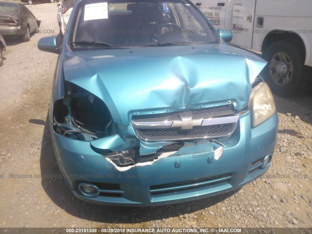 KL1TD56678B211276 - 2008 CHEVROLET AVEO LS BLUE photo 6