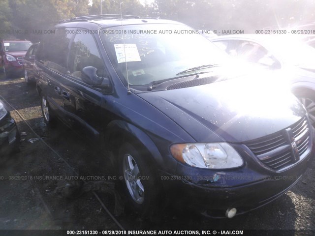 1D4GP45R67B159938 - 2007 DODGE CARAVAN SXT Dark Blue photo 1