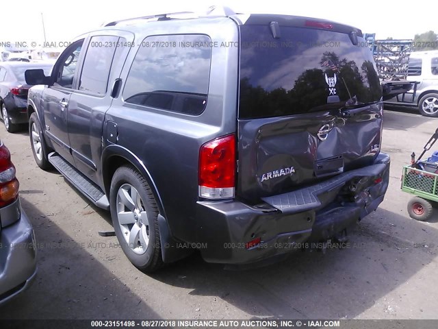 5N1BA08C68N604876 - 2008 NISSAN ARMADA SE/LE GRAY photo 3