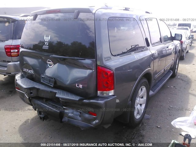 5N1BA08C68N604876 - 2008 NISSAN ARMADA SE/LE GRAY photo 4