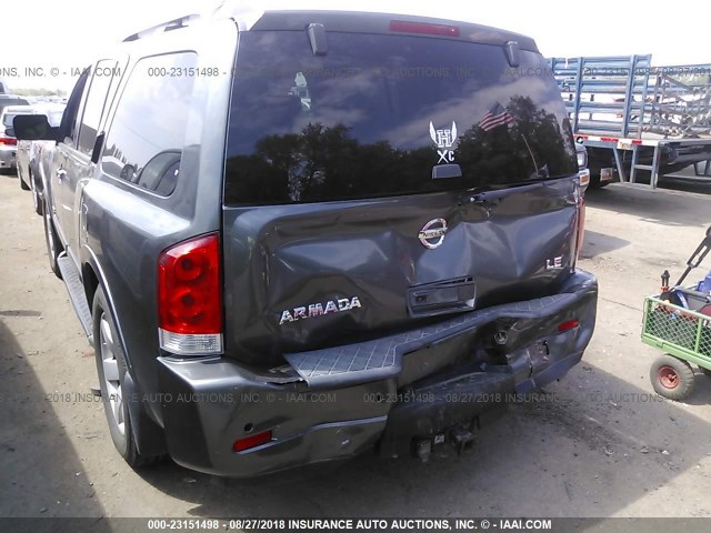 5N1BA08C68N604876 - 2008 NISSAN ARMADA SE/LE GRAY photo 6