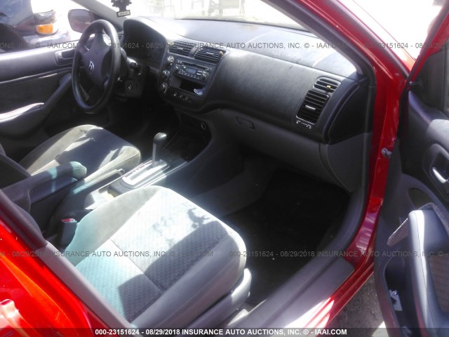 1HGES16385L008667 - 2005 HONDA CIVIC DX VP წითელი ფოტო 5
