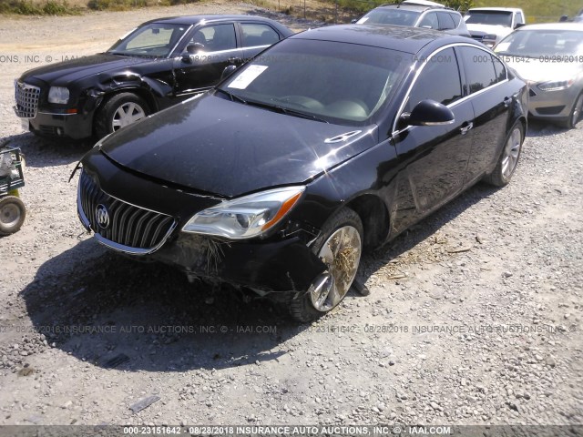 2G4GN5EX6E9160637 - 2014 BUICK REGAL PREMIUM BLACK photo 2