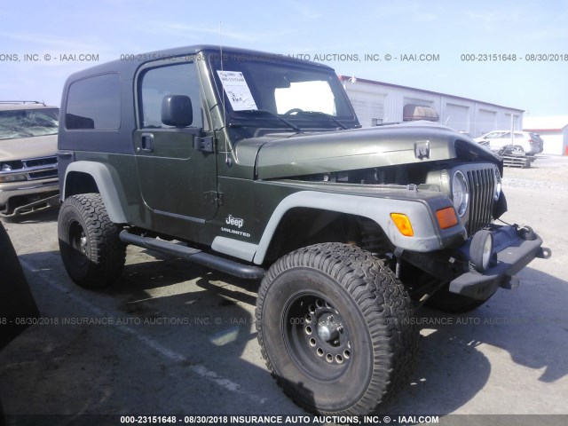 1J4FA44S06P772048 - 2006 JEEP WRANGLER / TJ UNLIMITED GREEN photo 1