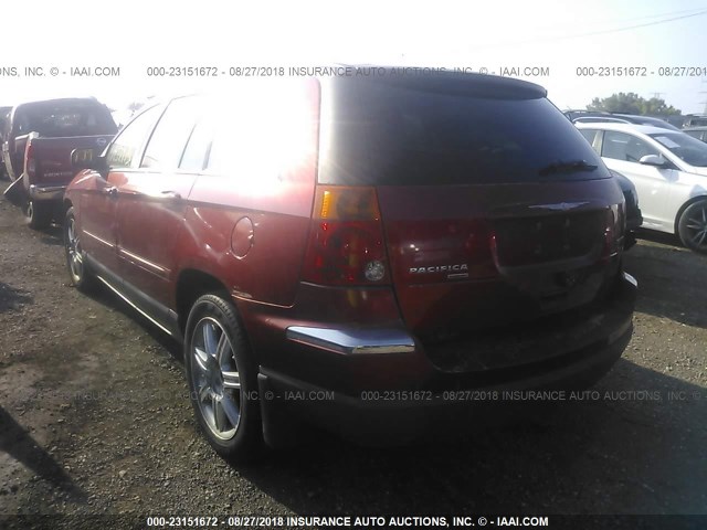 2C8GF68445R470003 - 2005 CHRYSLER PACIFICA TOURING MAROON photo 3