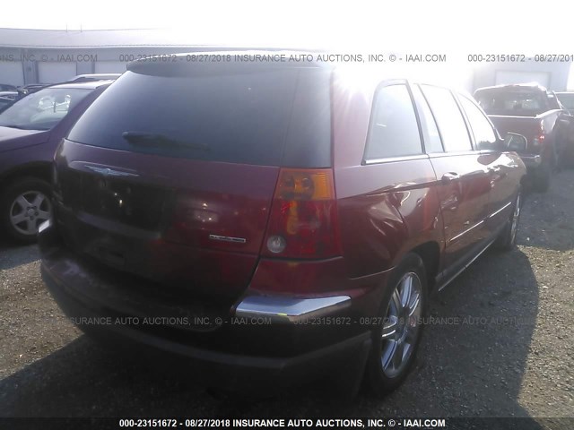 2C8GF68445R470003 - 2005 CHRYSLER PACIFICA TOURING MAROON photo 4