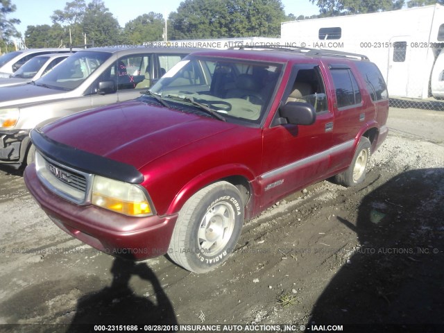 1GKCS13W5Y2145407 - 2000 GMC JIMMY RED photo 2