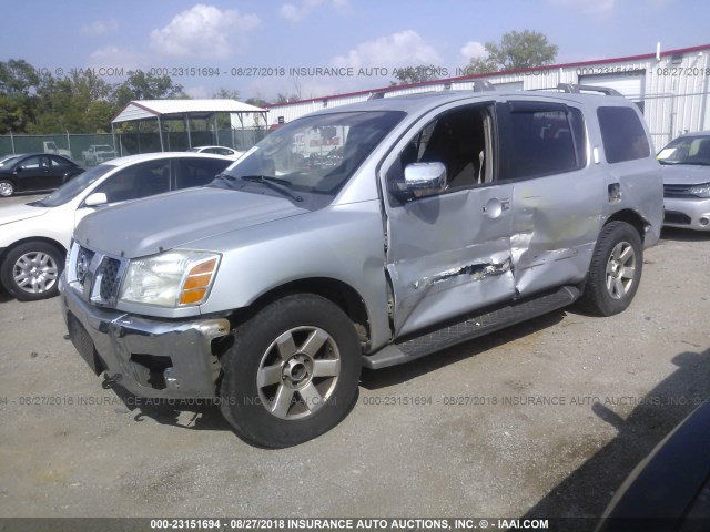 5N1AA08B25N725595 - 2005 NISSAN ARMADA SE/LE SILVER photo 2