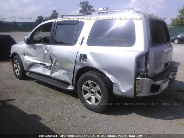 5N1AA08B25N725595 - 2005 NISSAN ARMADA SE/LE SILVER photo 3