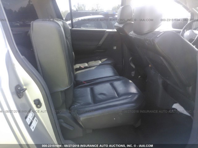 5N1AA08B25N725595 - 2005 NISSAN ARMADA SE/LE SILVER photo 8