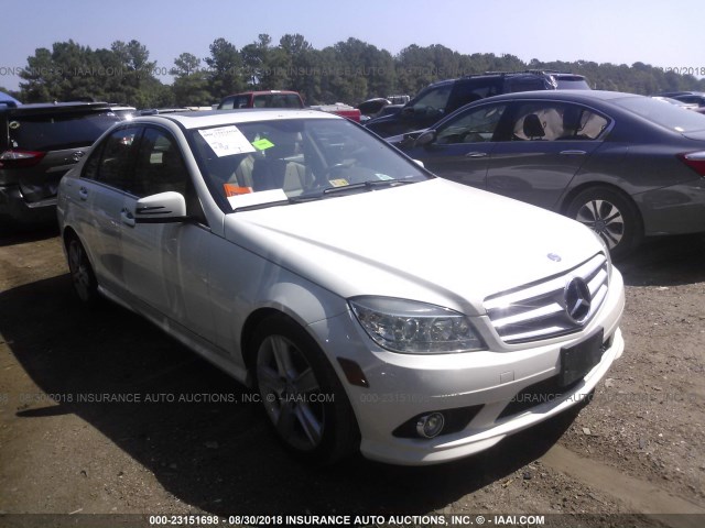 WDDGF5EB9AR095553 - 2010 MERCEDES-BENZ C 300 WHITE photo 1