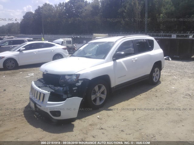 1C4NJCBA3HD147489 - 2017 JEEP COMPASS SPORT WHITE photo 2