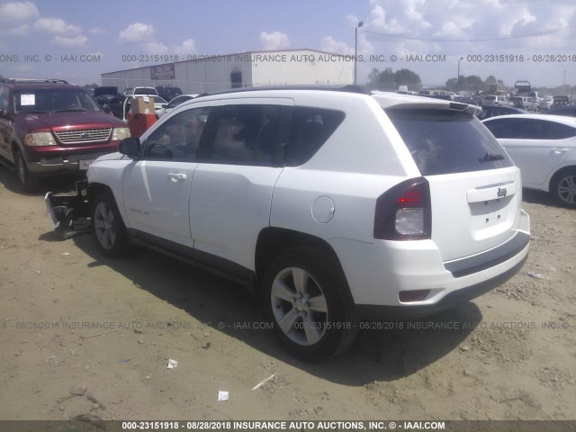 1C4NJCBA3HD147489 - 2017 JEEP COMPASS SPORT WHITE photo 3