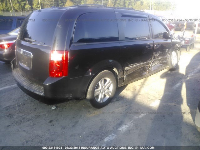 2D8HN54X68R752362 - 2008 DODGE GRAND CARAVAN SXT BLACK photo 4