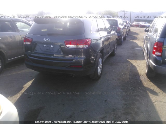 5XYPGDA39HG296703 - 2017 KIA SORENTO LX/L GRAY photo 4