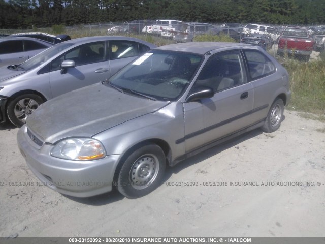 2HGEJ6327TH120706 - 1996 HONDA CIVIC CX SILVER photo 2