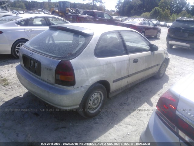 2HGEJ6327TH120706 - 1996 HONDA CIVIC CX SILVER photo 4