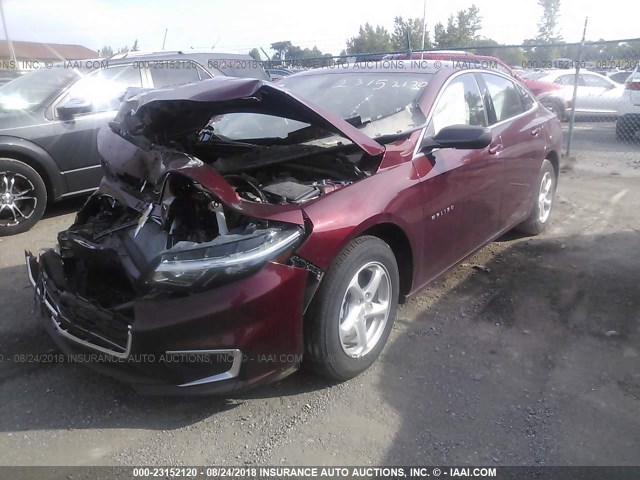 1G1ZB5ST3GF326221 - 2016 CHEVROLET MALIBU LS 勃艮第红 照片 2