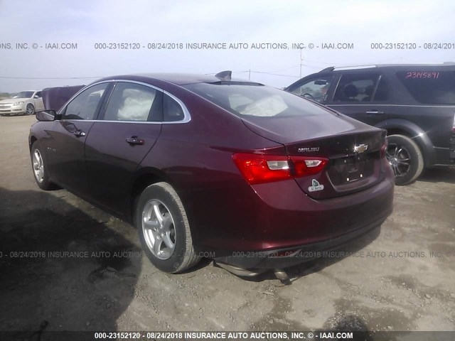1G1ZB5ST3GF326221 - 2016 CHEVROLET MALIBU LS 勃艮第红 照片 3