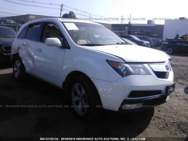 2HNYD2H63AH519739 - 2010 ACURA MDX TECHNOLOGY WHITE photo 1