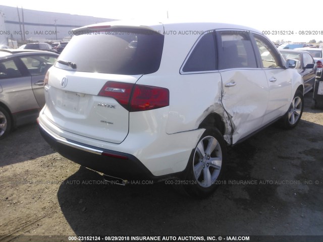 2HNYD2H63AH519739 - 2010 ACURA MDX TECHNOLOGY WHITE photo 4