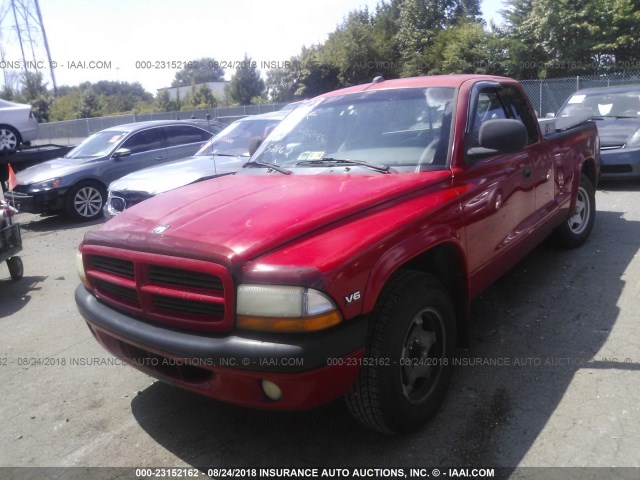 1B7GL22X8YS712820 - 2000 DODGE DAKOTA RED photo 2