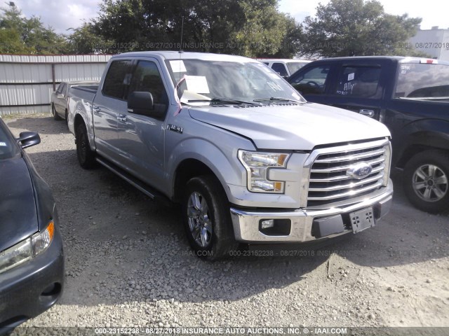 1FTEW1CP0FFA20631 - 2015 FORD F150 SUPERCREW SILVER photo 1