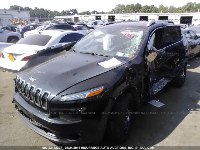 1C4PJLCS1FW655655 - 2015 JEEP CHEROKEE LATITUDE BLACK photo 2